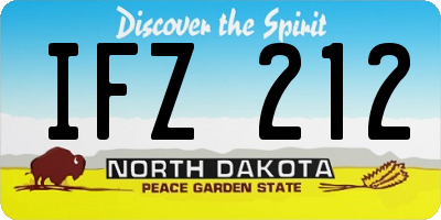 ND license plate IFZ212