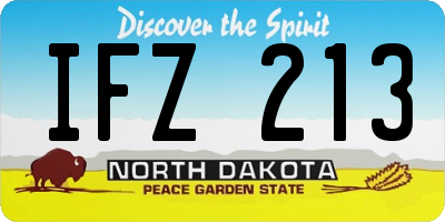 ND license plate IFZ213