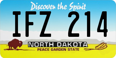 ND license plate IFZ214