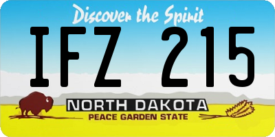 ND license plate IFZ215