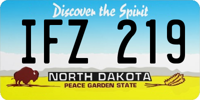 ND license plate IFZ219