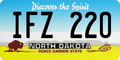 ND license plate IFZ220