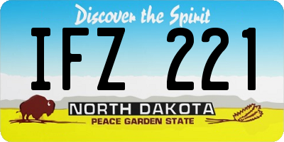 ND license plate IFZ221