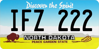 ND license plate IFZ222