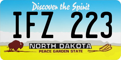 ND license plate IFZ223