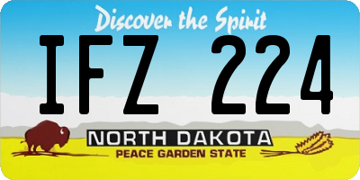 ND license plate IFZ224