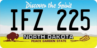 ND license plate IFZ225