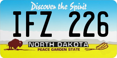 ND license plate IFZ226