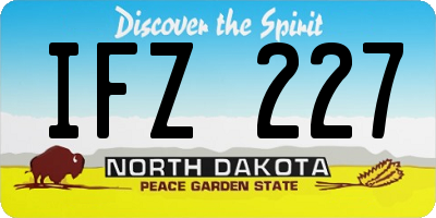 ND license plate IFZ227