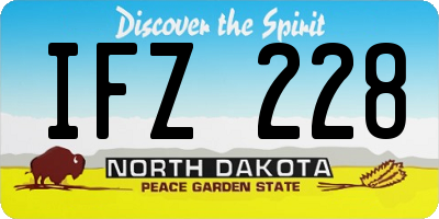 ND license plate IFZ228