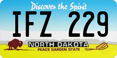 ND license plate IFZ229
