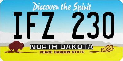 ND license plate IFZ230