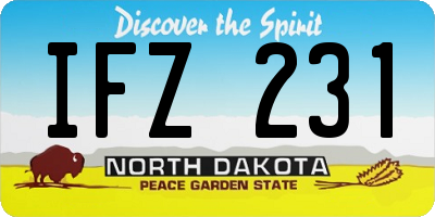 ND license plate IFZ231