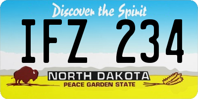 ND license plate IFZ234
