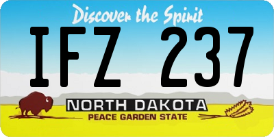 ND license plate IFZ237