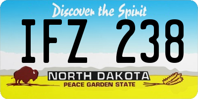 ND license plate IFZ238