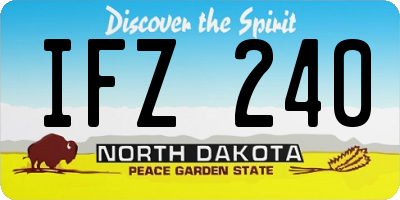 ND license plate IFZ240
