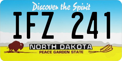 ND license plate IFZ241
