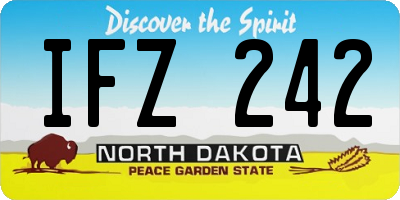 ND license plate IFZ242