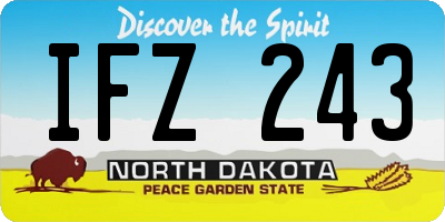 ND license plate IFZ243