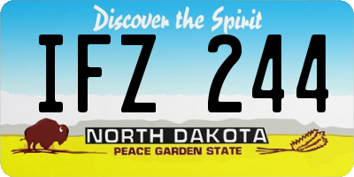 ND license plate IFZ244