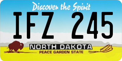 ND license plate IFZ245