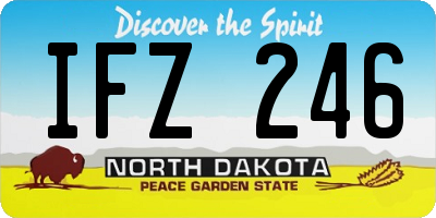 ND license plate IFZ246