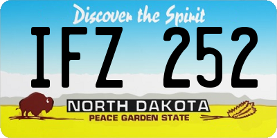 ND license plate IFZ252