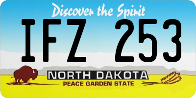 ND license plate IFZ253