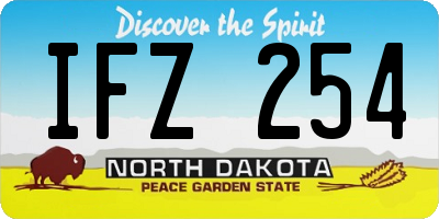 ND license plate IFZ254