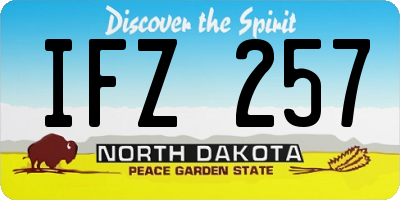ND license plate IFZ257