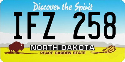 ND license plate IFZ258