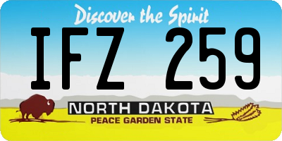 ND license plate IFZ259
