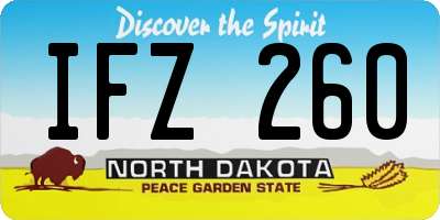 ND license plate IFZ260
