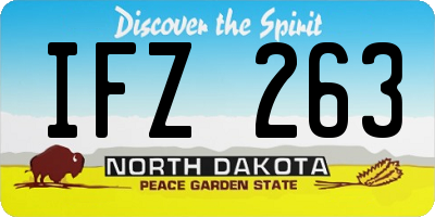 ND license plate IFZ263