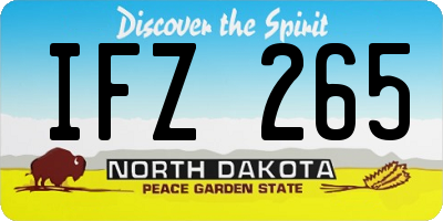 ND license plate IFZ265
