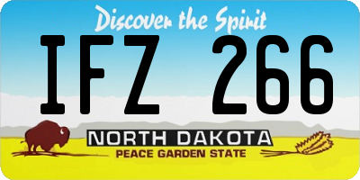 ND license plate IFZ266