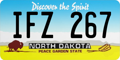 ND license plate IFZ267