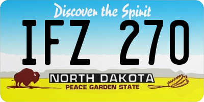 ND license plate IFZ270