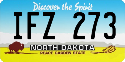 ND license plate IFZ273