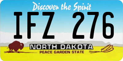 ND license plate IFZ276