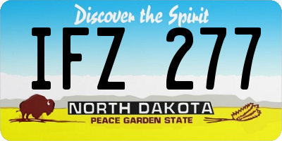 ND license plate IFZ277