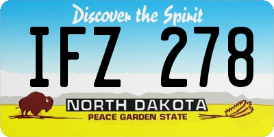 ND license plate IFZ278