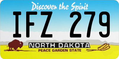 ND license plate IFZ279