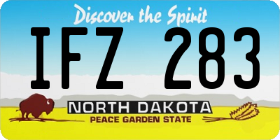 ND license plate IFZ283