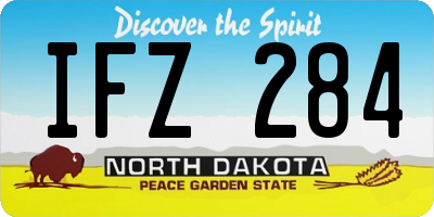 ND license plate IFZ284
