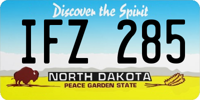 ND license plate IFZ285