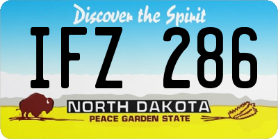 ND license plate IFZ286