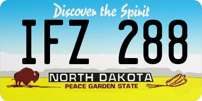 ND license plate IFZ288