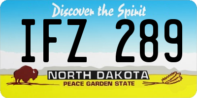 ND license plate IFZ289